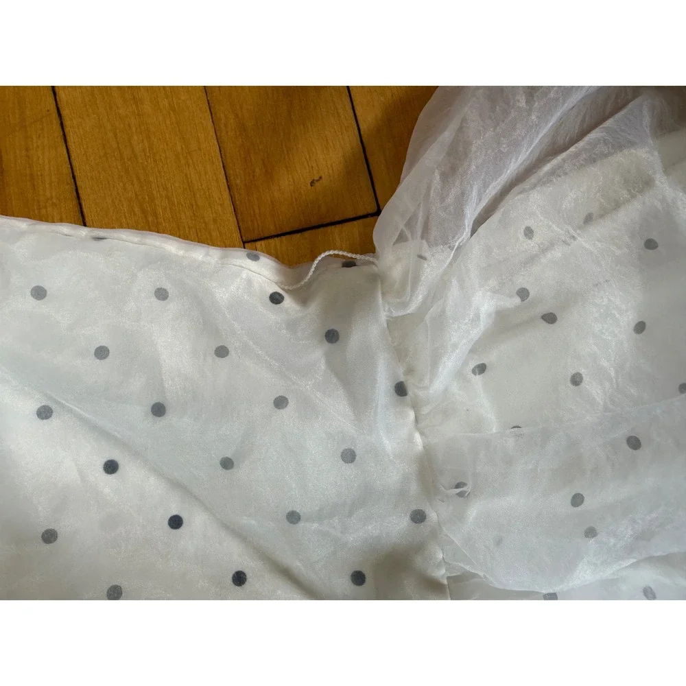 American girl white and black polka dot girls dress